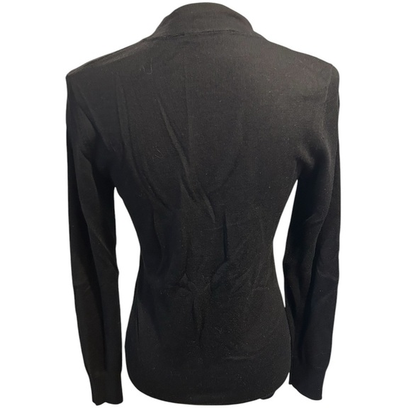 {Lady Hathaway} Black Wool Cardigan Sweater - Picture 2 of 3